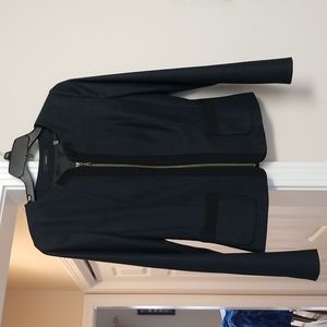 Tahari Zip-up Jacket w/ Decorative Ribbon Trim